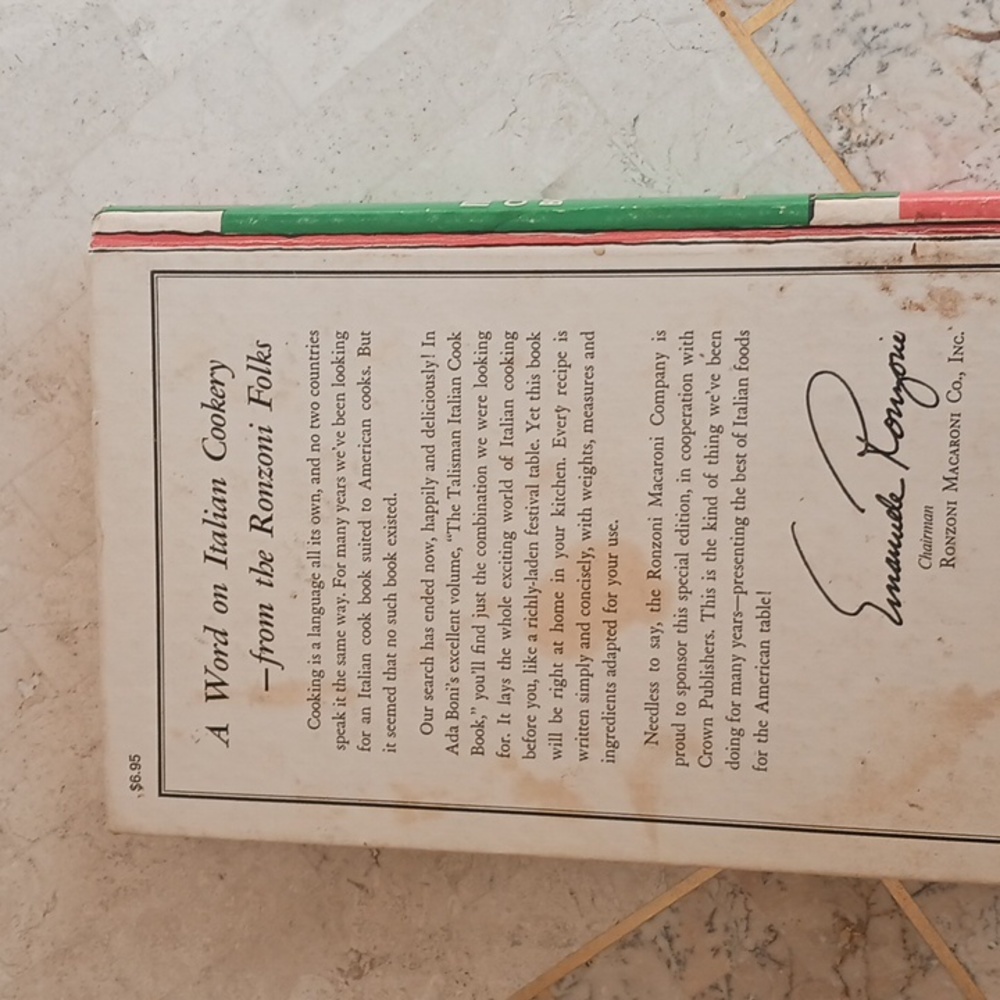Vintage Ronzoni Family cookbook- "the Talisman Italian cook book,NEW COND.,1950 - Picture 4 of 16